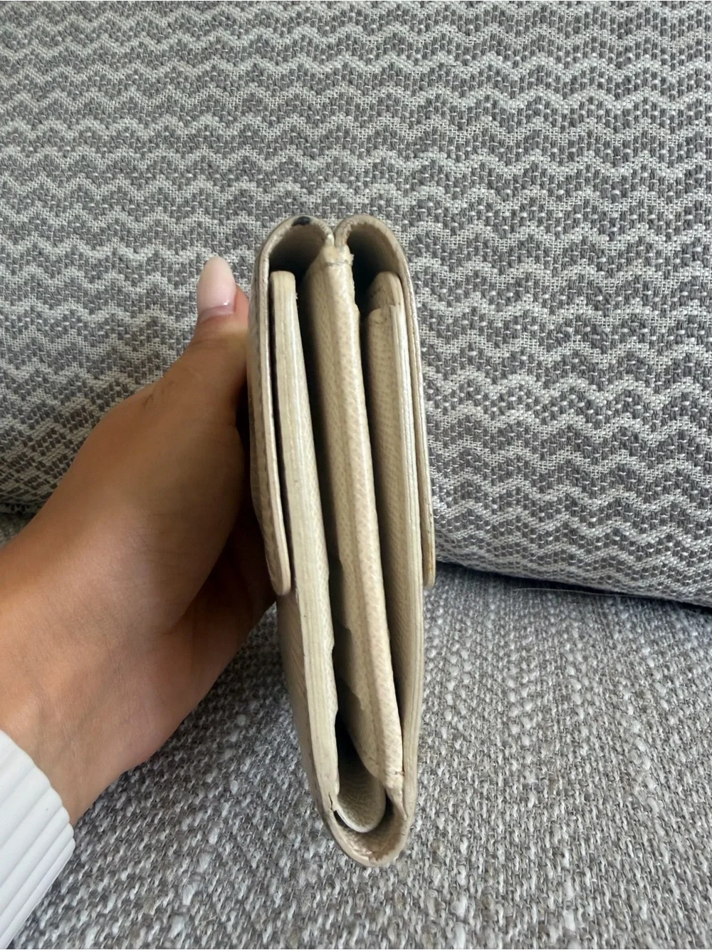 Louis Vuitton Epi Leather Ivory Trifold Wallet White Compact Wallet